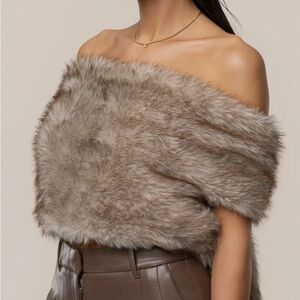 JLUXLABEL Faux Fur Wrap